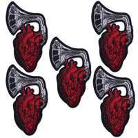 5Pcs Let My Heart Be Heard Embroidered Iron on Patch for Clothes, Iron-on Patches / Sew-on Appliques Patches for Clothing, Jackets, Backpacks, Caps, Jeans