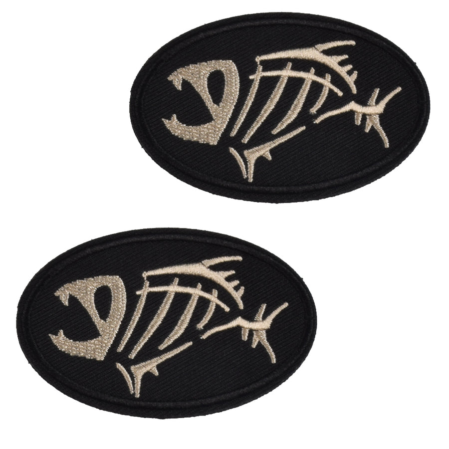 Jolly Pirate Fish Embroidered Patch, Ellipse