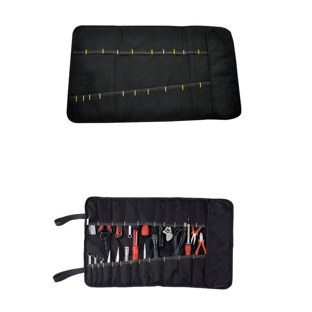 Tool Roll Organizer - 20 Pockets Roll Up Bag Wrench/Pliers Pouch for Craftwork Handyman Electrician Plumber Mechanic
