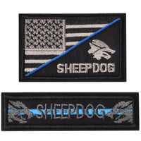 Sheepdog thin blue line, Tactical USA Flag Patch