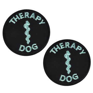 Glow In Dark Service Dog EMS Medic Paramedic Star of Life Therapy Dog Vests/Harnesses Emblem Embroidered Fastener Hook & Loop Patch