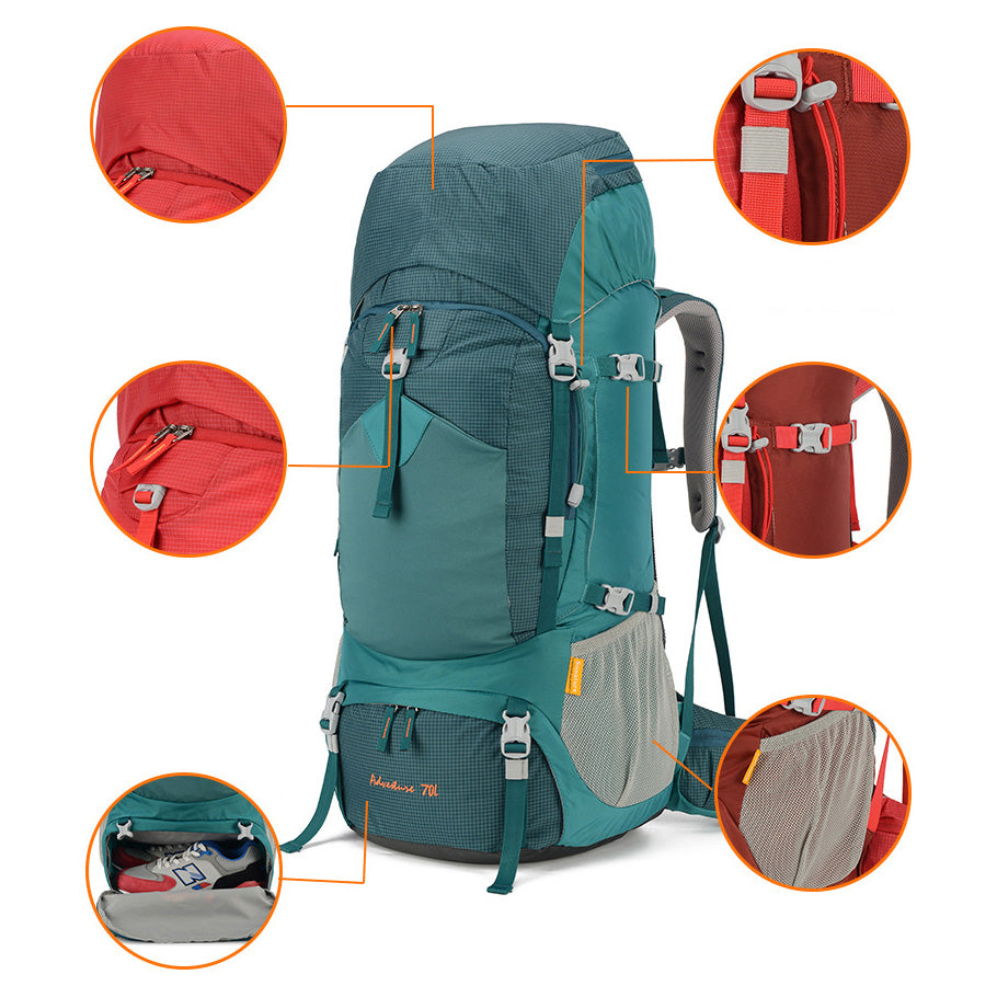 70L Hiking Backpack Trekking Backpack Climbing Backpack Hiking, Trekking, Camping