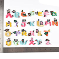 Iron on Sew on Letter Patches for Clothes, 26pcs Alphabet A to Z, Bunny