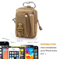 Tactical Molle Pouch Compact EDC Utility Gadget Waist Bag Pack with Cell Phone Holster for iPhone 6 Plus