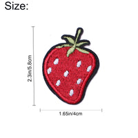 5Pcs Cute Strawberry Embroidered Iron on Patch for Clothes, Iron-on Patches / Sew-on Appliques Patches for Clothing, Jackets, Backpacks, Caps, Jeans