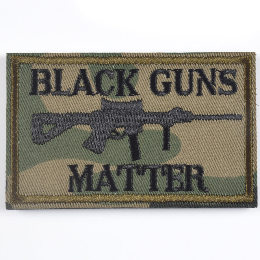 Black Guns Matter - 2x3 Decorative Morale Patch (Multicam with Spice), Green