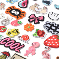 Embroidered Iron on Patches, Cute Sewing Applique for Jackets, Hats, Backpacks, Jeans, DIY Accessories, (70PCS)