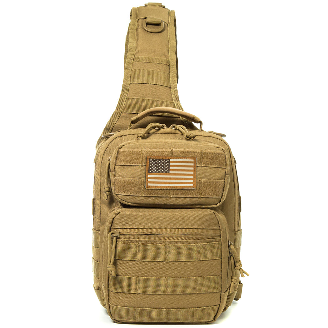 Tactical Sling Bag Pack Military Rover Shoulder Sling Backpack Small Coyote…