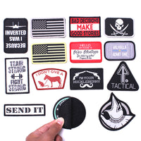 14 Pieces Bad Decisions US Flag Pirate Molon Labe EMT Tactical Morale Patch Full Embroidery Military Patch Set