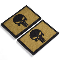 2 Pieces Dead Skull Tactical Patch - Foliage