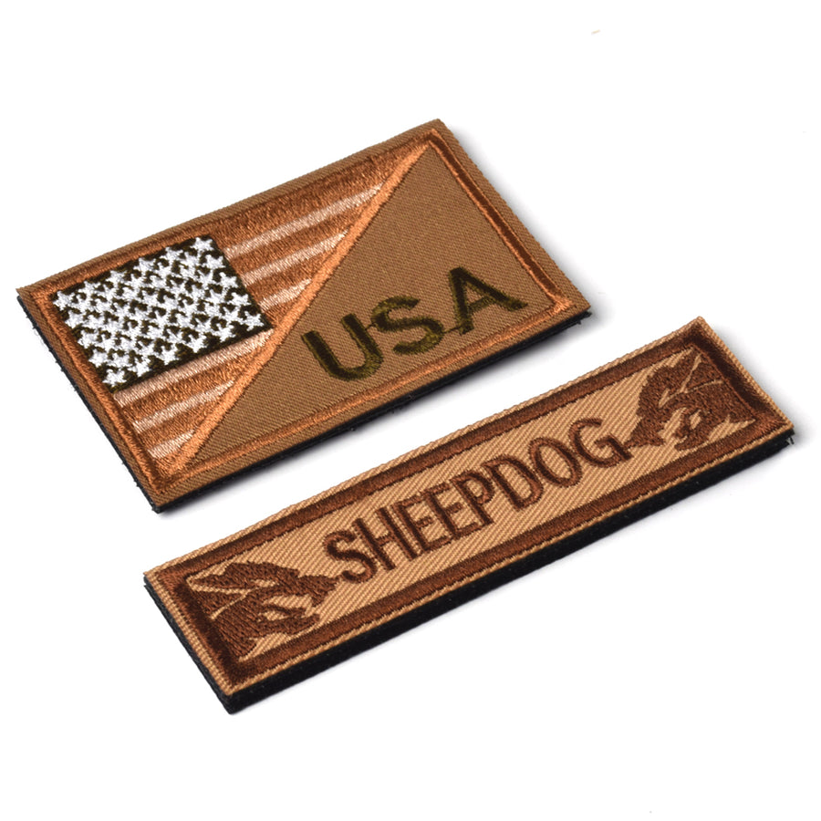 Sheepdog Thin Brown line, Tactical USA Flag Patch