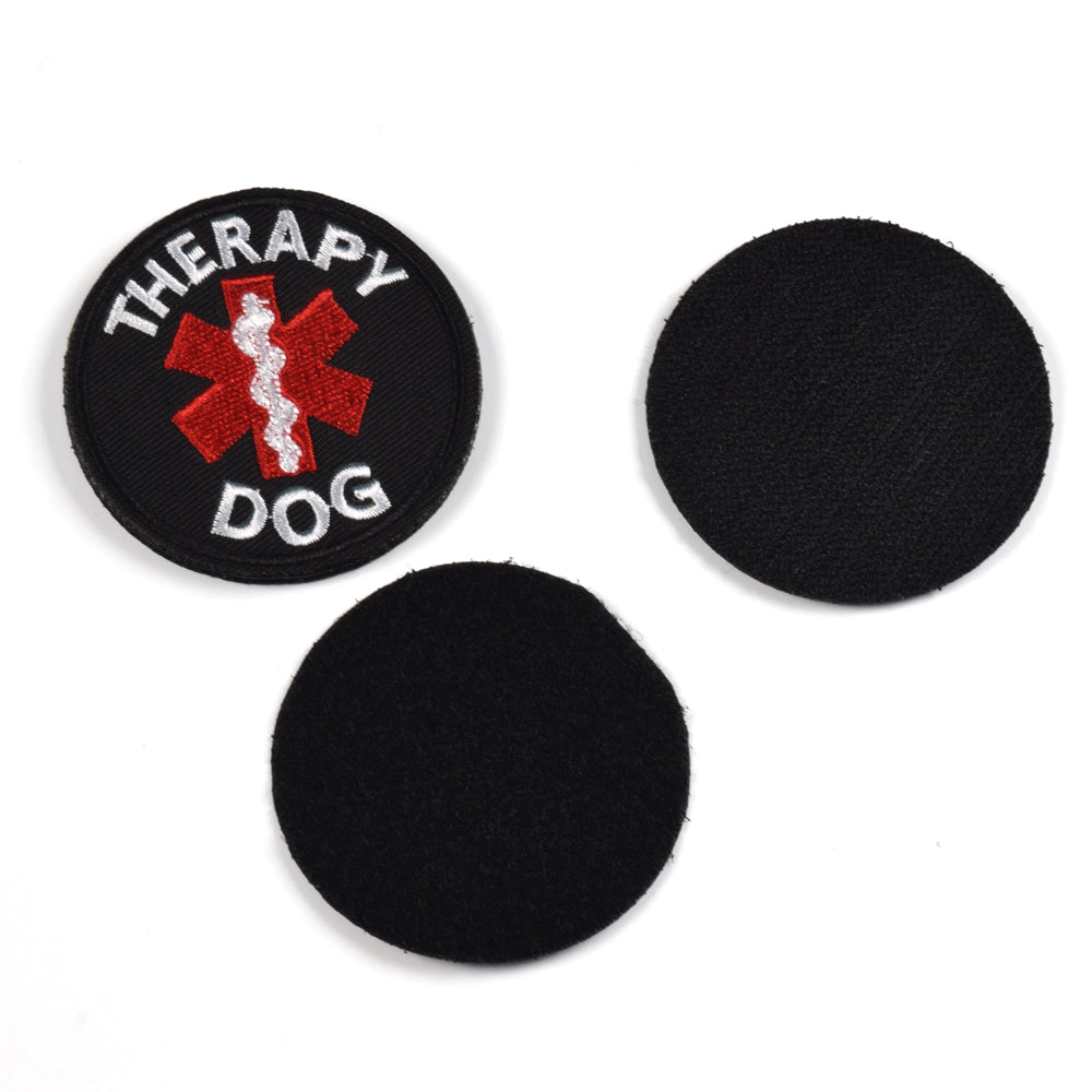Service Dog EMS Medic Paramedic Star of Life Therapy Dog Vests/Harnesses Emblem Embroidered Fastener Hook & Loop Patch
