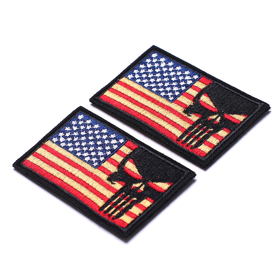2 x USA PATCH AMERICAN FLAG TACTICAL US MORALE MILITARY DESERT FASTEN —  AllTopBargains