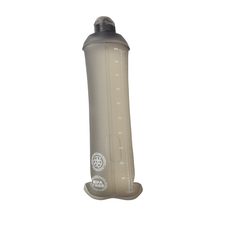 Custom LOGO 500ML, 600ML Recycable, food-graded, safety collapsible soft flask hydration bottle FDA approved leakproof