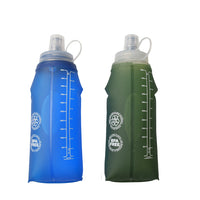 300ml, 500ml, 600ml square bottom large filling cap leakproof hydration bottle soft flask food-graded BPA-free