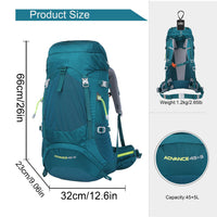 45L+5L Hiking Backpack Trekking Backpack Climbing Backpack with Rain Cover for Hiking, Trekking, Camping