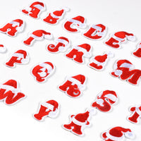 Iron on Sew on Letter Patches for Clothes, 26pcs Alphabet A to Z, Christmas