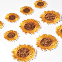 Sunflower Embroidery Patches Iron and Sew On Applique Badge for Clothes Jeans Jacket Hat Dress DIY Accessories (10 Pieces)