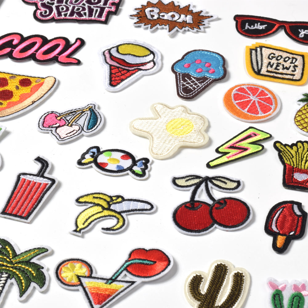Embroidered Iron on Patches, Cute Sewing Applique for Clothes Dress, 28pcs Desert
