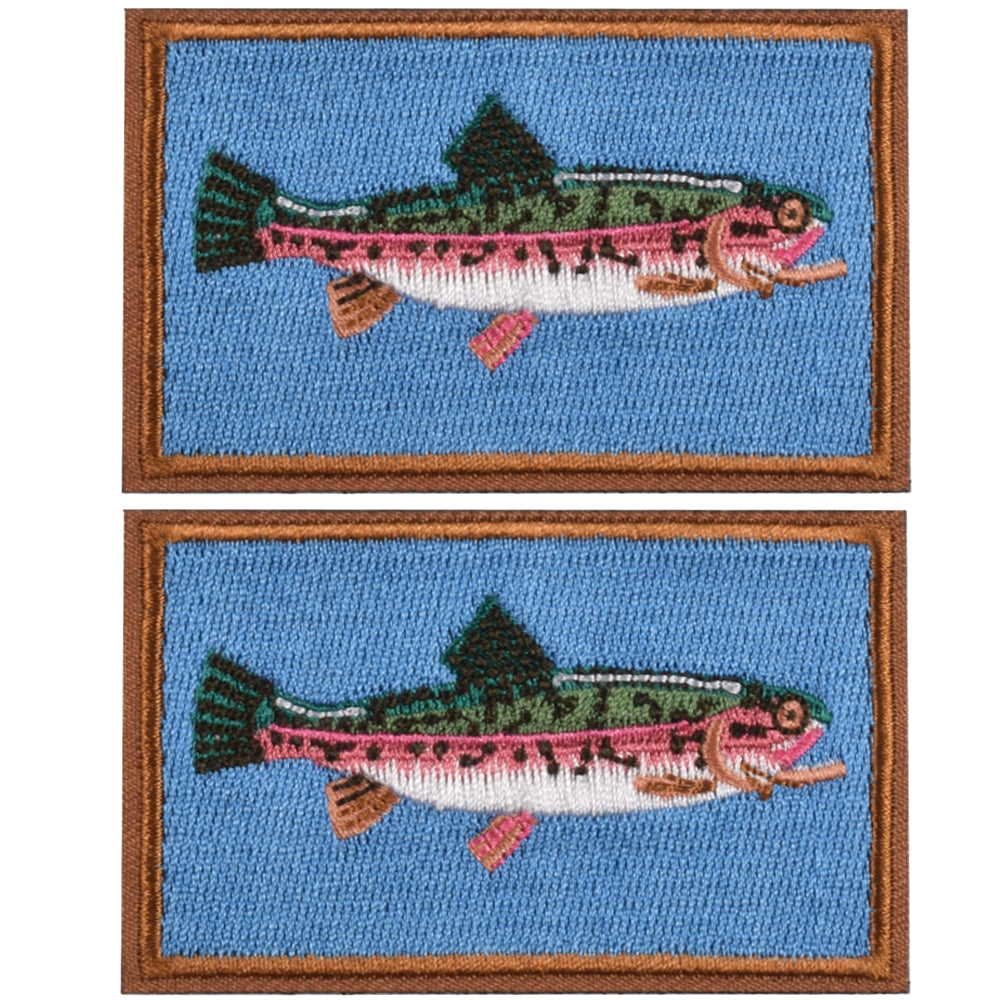 2Pcs Fishing Patches, Wildlife Tactical Patch - Trout