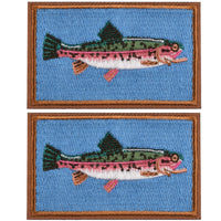 2Pcs Fishing Patches, Wildlife Tactical Patch - Trout