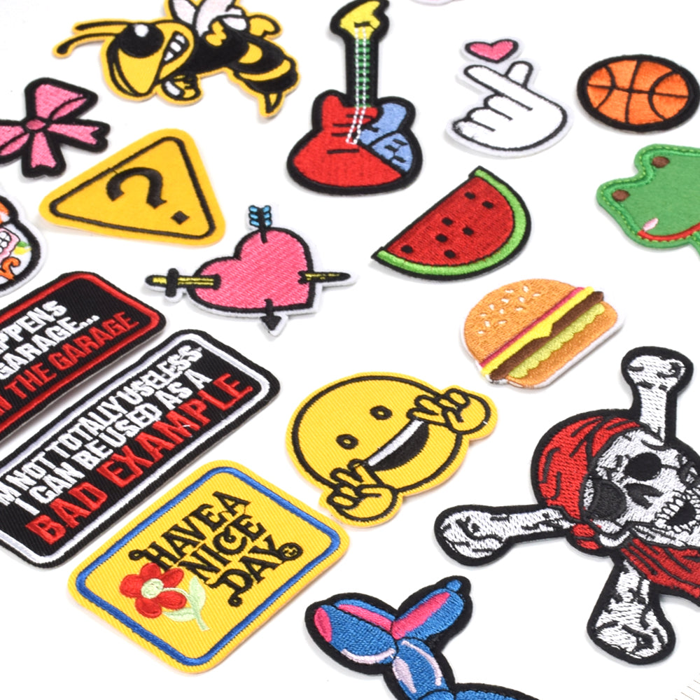 Embroidered Iron on Patches, Cute Sewing Applique for Jackets, Hats, Backpacks, Jeans, DIY Accessories, (22PCS)