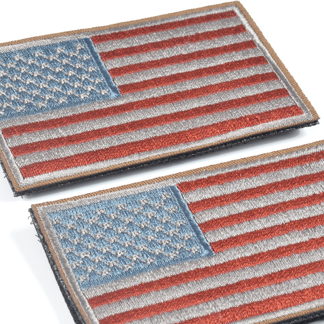 2 Pieces Tactical US American Flag Patch, Military USA United States of America Uniform Emblem Patches, Red & Blue