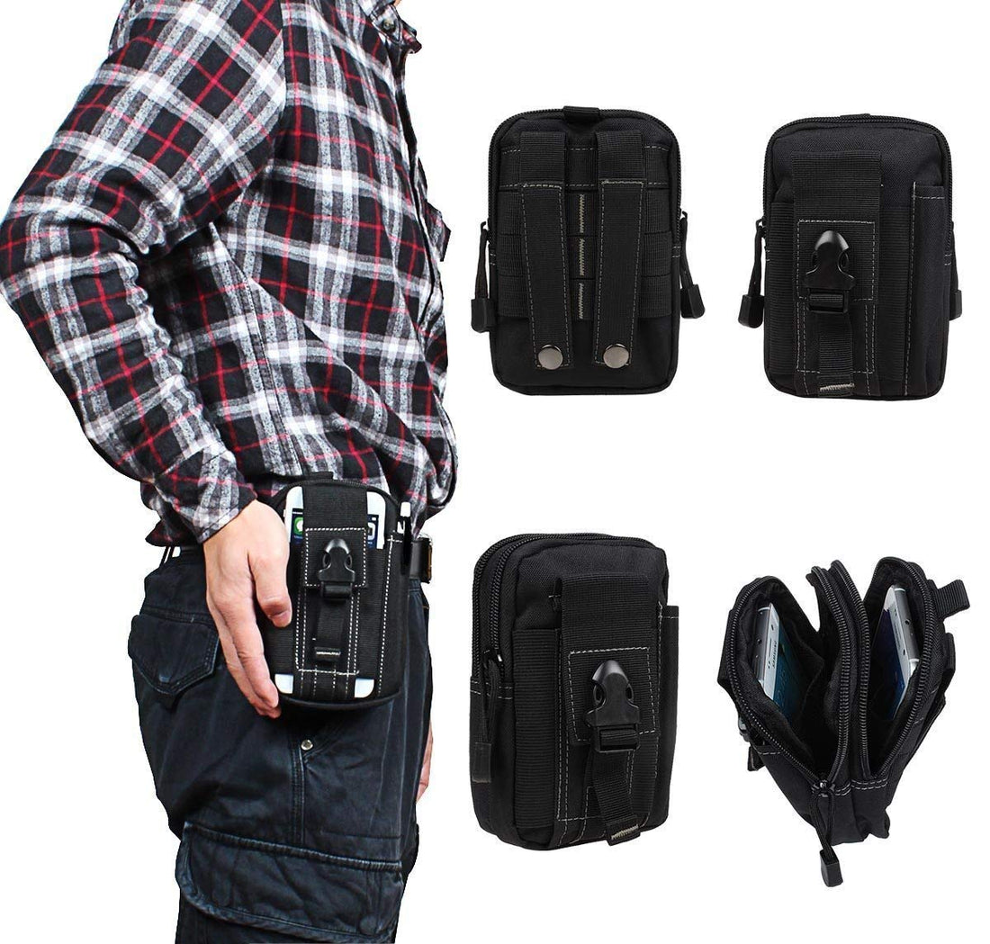 Tactical Molle Pouch Compact EDC Utility Gadget Waist Bag Pack with Cell Phone Holster for iPhone 6 Plus