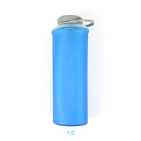 800ML, 1000ML(1L), 1500ML (1.5L) Recycable, food-graded, safety collapsible soft flask hydration bottle FDA approved leakproof