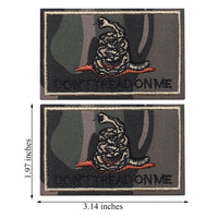 2 Pieces Don't Tread on Me Tactical Patch Military Morale Patch CP Camouflage