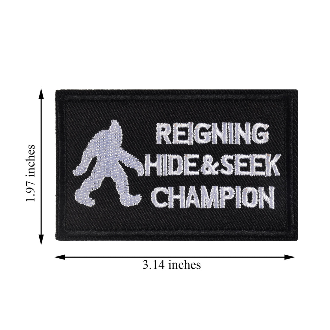 REIGNING HIDE & SEEK CHAMPION Patch, Black