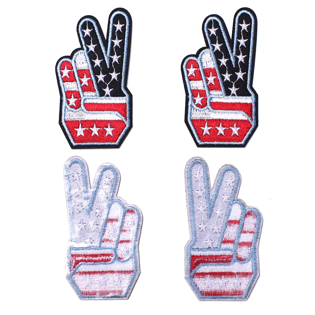 4 Pack American US Flag Patch, Embroidered Sew on Iron on Patches, Victory