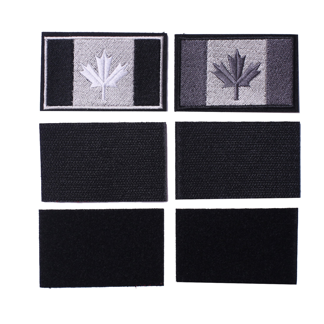Canadian Flag Patches, Assorted Canada Maple Leaf 2x3 Inch Velcro Hook Loop Sticker Patch for Backpacks Hats Jackets, Set of 4