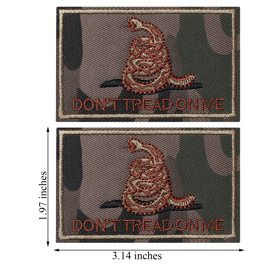 2 Pieces Don't Tread on Me Tactical Patch Military Morale Patch Ruins of the Green