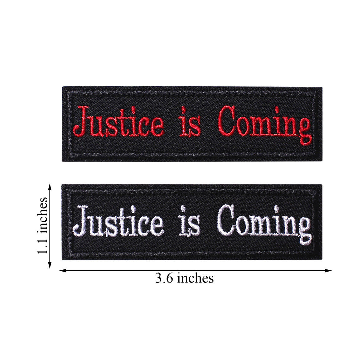 2 Pieces Justice is coming Tactical Patch