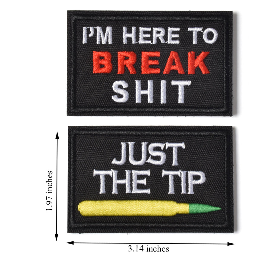 just the tip I promise coyote embroidered morale tactical US just the tip I promise coyote embroidered morale tactical US
