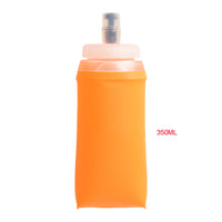 300ml, 500ml, 600ml square bottom large filling cap leakproof hydration bottle soft flask food-graded BPA-free