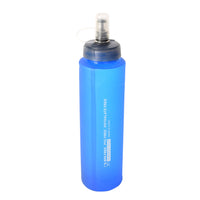 500ML Recycable, food-graded, safety collapsible soft flask hydration bottle FDA approved drinking tube water flask