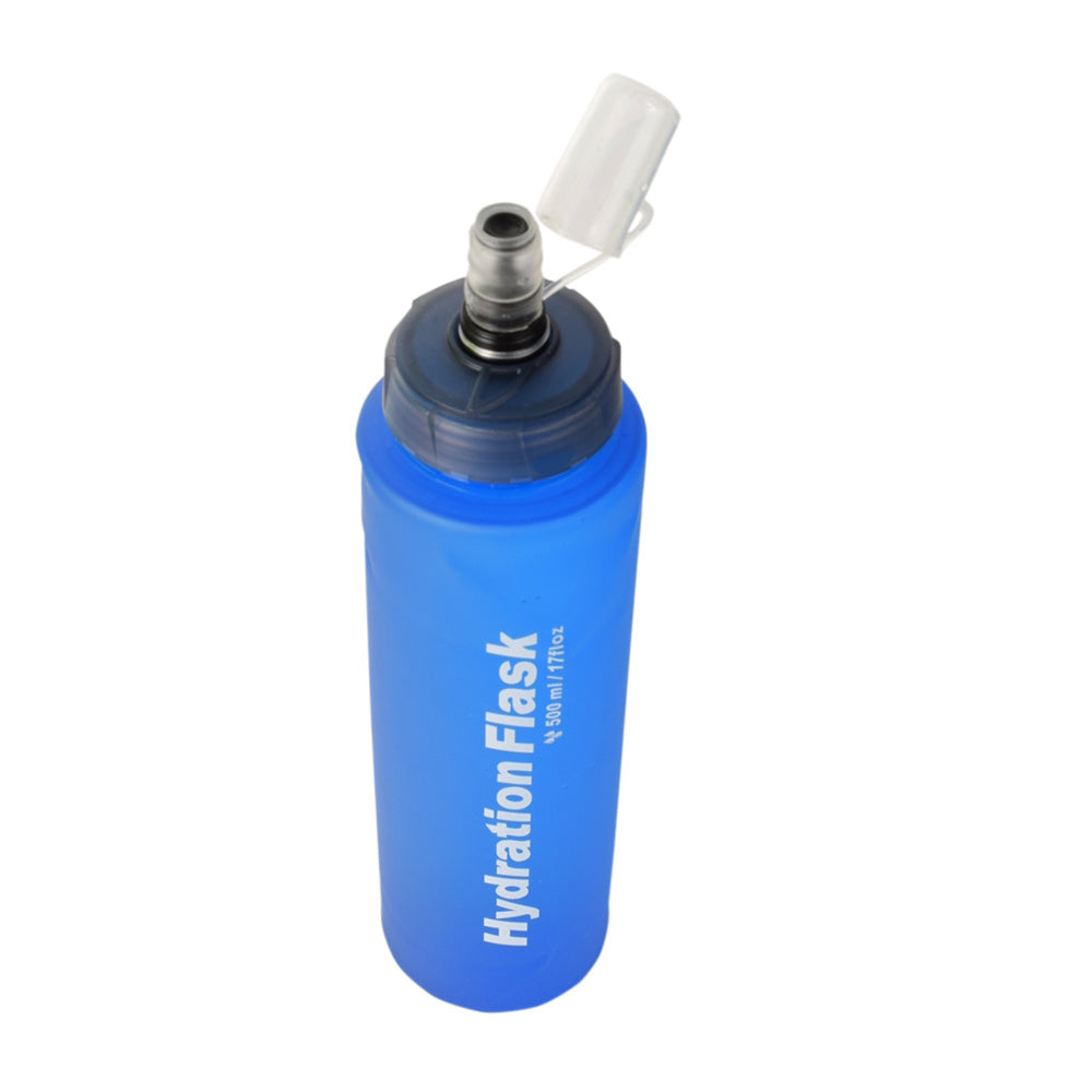 500ML Recycable, food-graded, safety collapsible soft flask