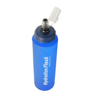 500ML Recycable, food-graded, safety collapsible soft flask hydration bottle FDA approved drinking tube water flask