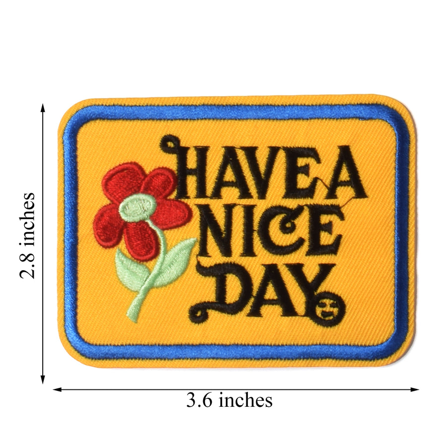 J.CARP Have a Nice Day Patches, Size 2.8 by 3.5 inch, 5PCS