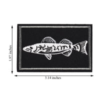 2Pcs Fishing Patches, Tactical Wildlife Walleye Patch, Black