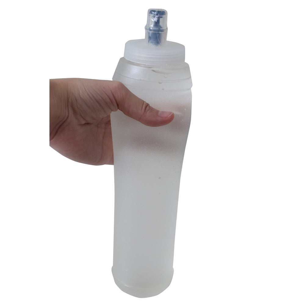 Round bottome 500ML 600ML Recycable, food-graded, safety collapsible soft flask hydration bottle FDA approved leakproof