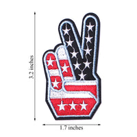 4 Pack American US Flag Patch, Embroidered Sew on Iron on Patches, Victory