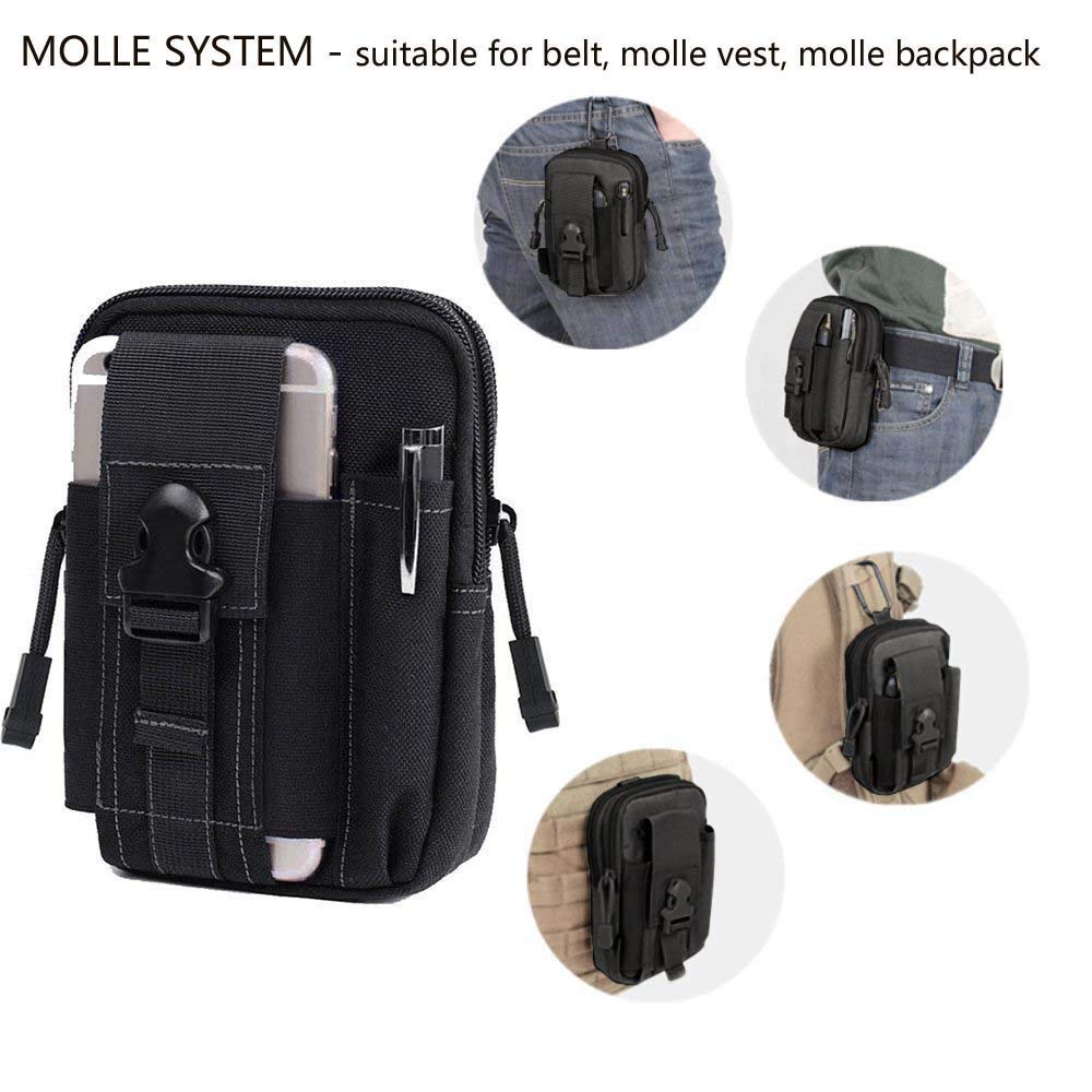 Tactical Molle Pouch Compact EDC Utility Gadget Waist Bag Pack with Cell Phone Holster for iPhone 6 Plus