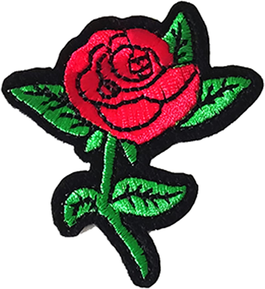 5Pcs Rose Patches Embroidered Iron on Patch for Clothes, Iron-on Patches / Sew-on Appliques Patches for Clothing, Jackets, Backpacks, Caps, Jeans