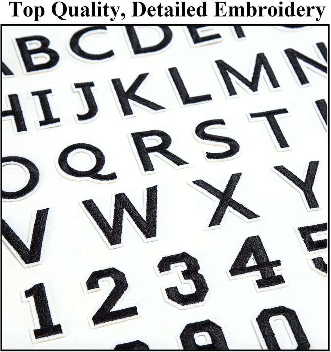 72 Pieces Iron on Letters and Numbers Patches, Embroidered Sew On Patc –  DING YI