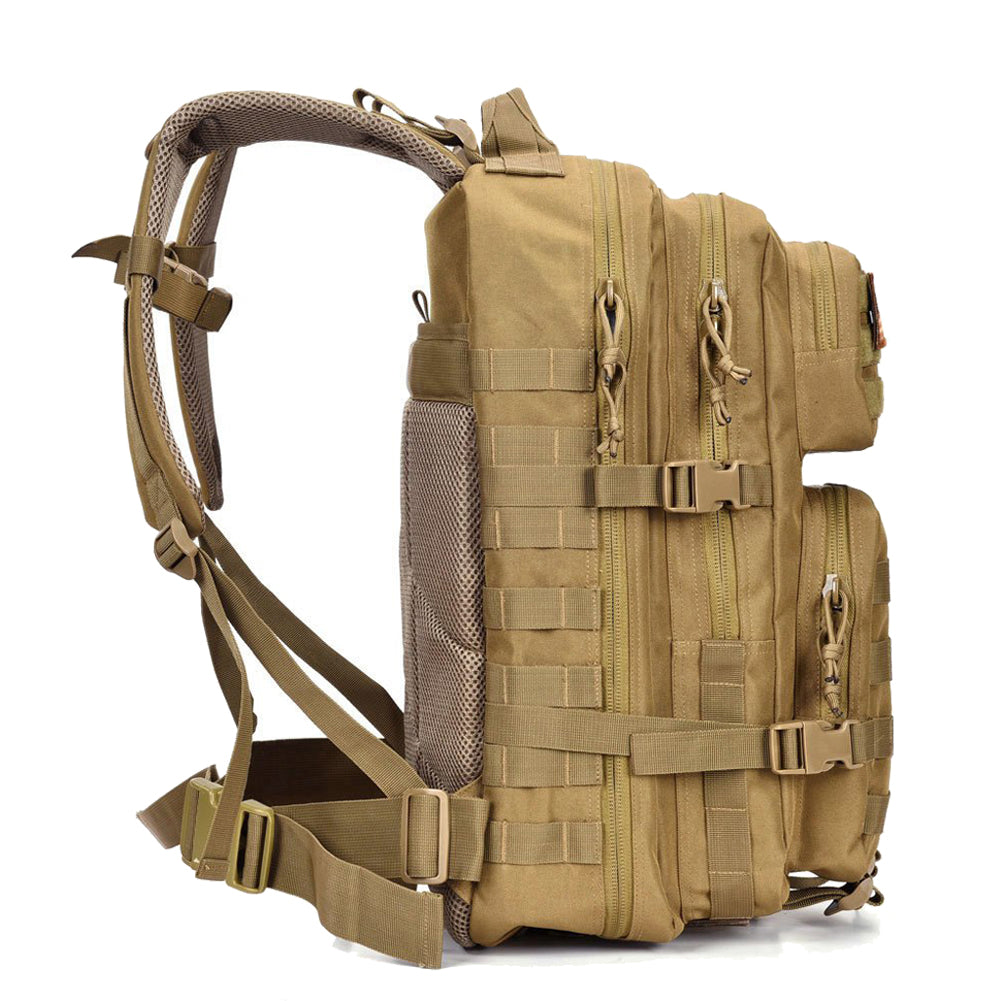 Military Tactical Backpack Large 3 Day Assault Pack Army Molle Bug Out Bag Backpacks Brown…