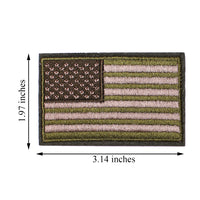 4 Pack American US Flag Patch, Embroidered Sew on Iron on Patches, 4PCS Green