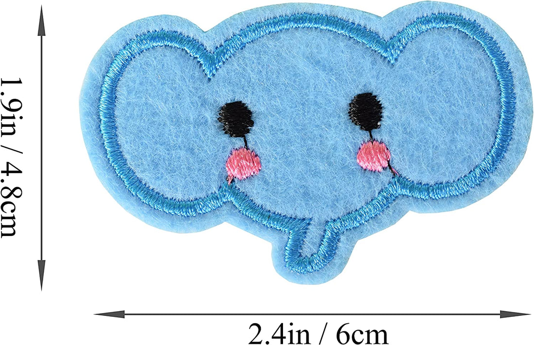 5Pcs Elephant Embroidered Iron on Patch for Clothes, Iron-on Patches / Sew-on Appliques Patches for Clothing, Jackets, Backpacks, Caps, Jeans